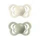 BIBS Couture ortodontické cumlíky zo silikónu  ivory/sage 1×2ks - veľkost 2