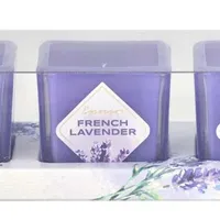 Emocio Sklo farebné 51×51×52 mm 3 ks French Lavender vonná sviečka