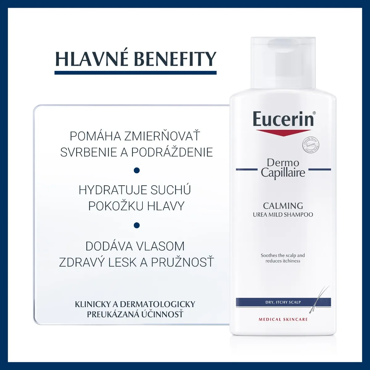 Eucerin DermoCapillaire 5% Urea šampón 1×250 ml, pre suchú pokožku
