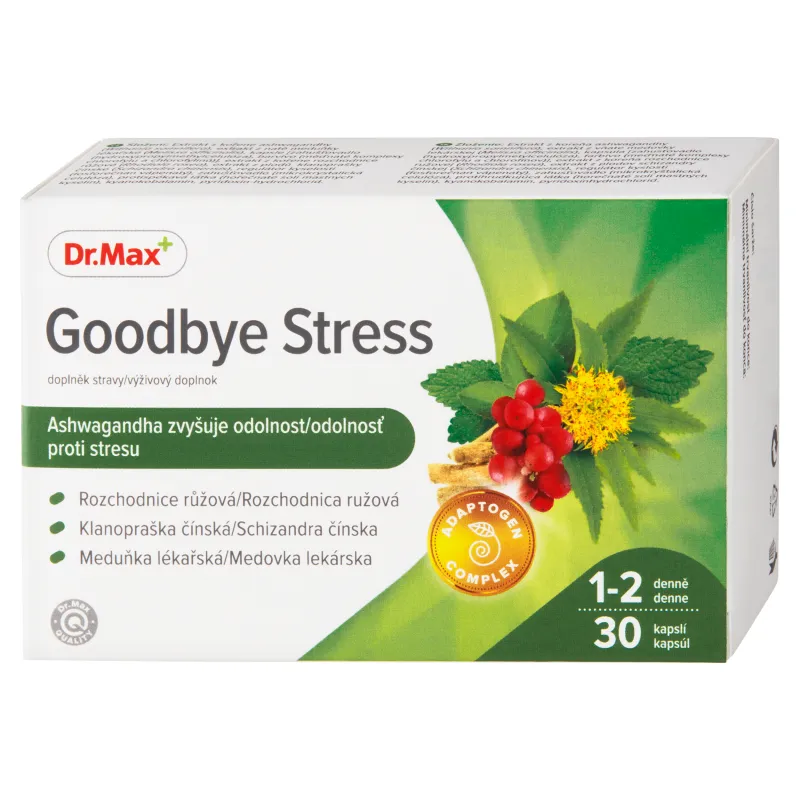 Dr. Max Goodbye Stress 1×30 cps, výživový doplnok