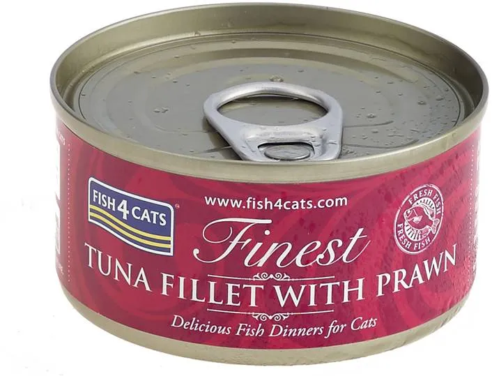 FISH4CATS Konzerva pre mačky Finest tuniak s krevetami 70g 1×70 g, konzerva pre mačky