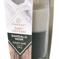 Emocio Sklo 76×118 mm Soft Cotton & Sandalo Noir dvojfarebná vonná sviečka