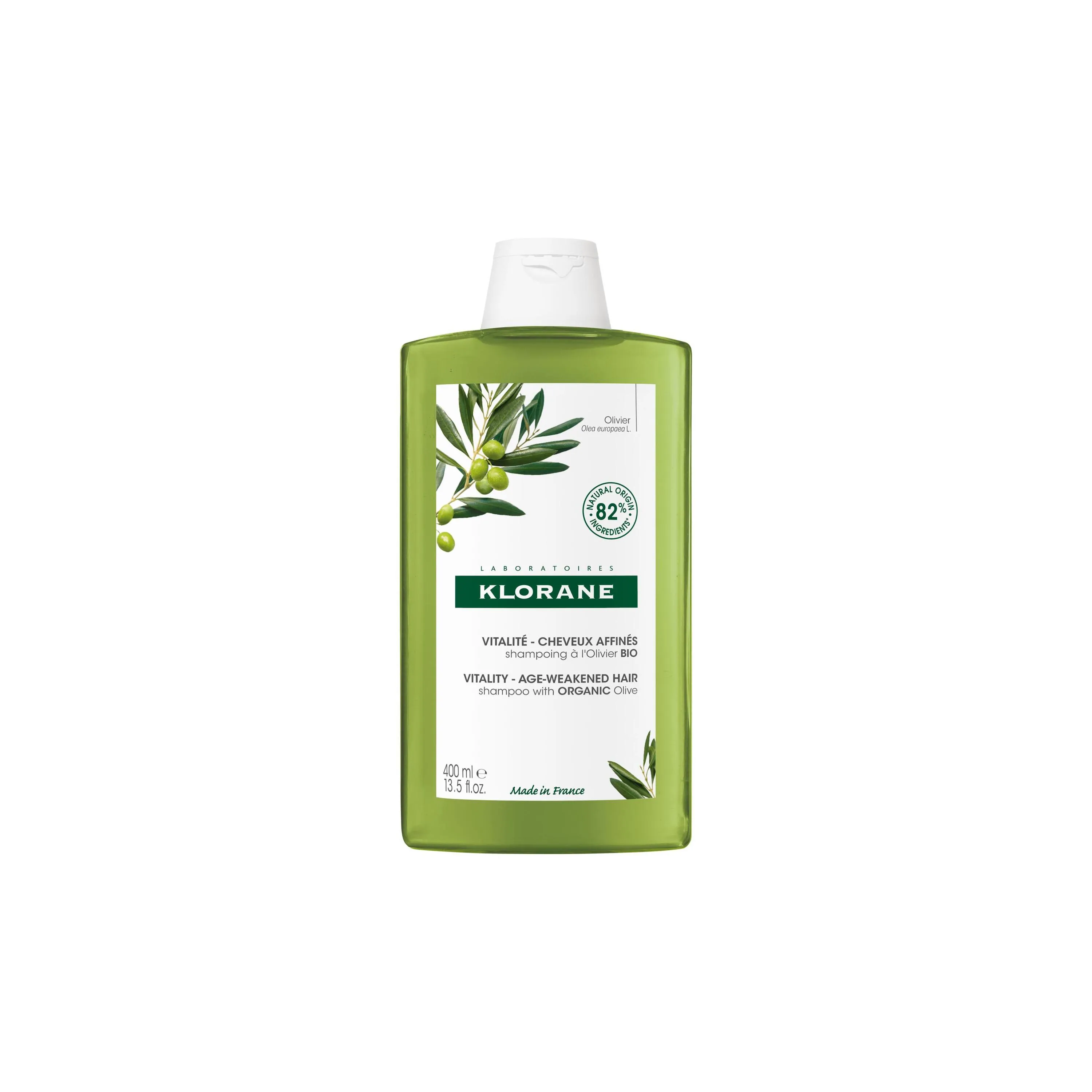 Klorane Šampón s BIO olivovníkom – pro hustotu a vitalitu zrelých stenčených vlasov 1×400 ml, šampón