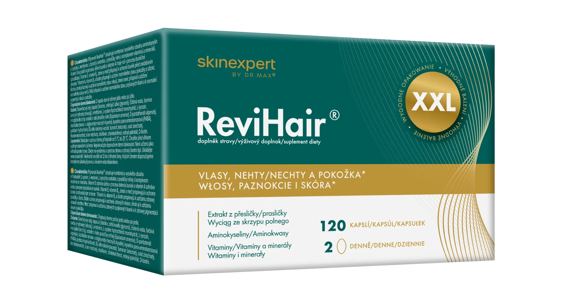 Skinexpert by Dr. Max ReviHair® XXL 1×120 cps, výživový doplnok