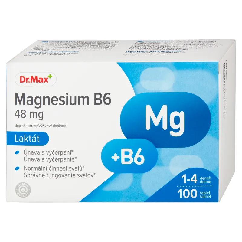 Dr. Max Magnesium B6 Laktát 1×100 tabliet