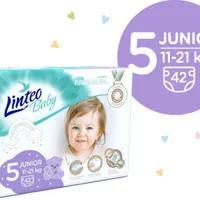 LINTEO BABY Premium Plienky jednorazové 5 JUNIOR (11-21 kg) 168 ks
