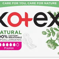 KOTEX vložky Natural Super single 7 ks