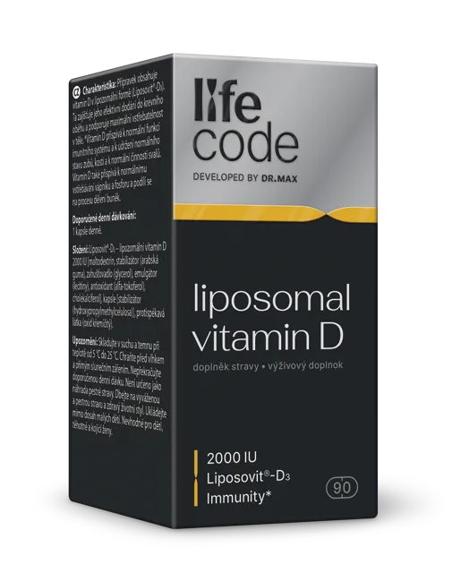 LifeCode developed by Dr. Max liposomal vitamin D 1×90 cps, vitamín D