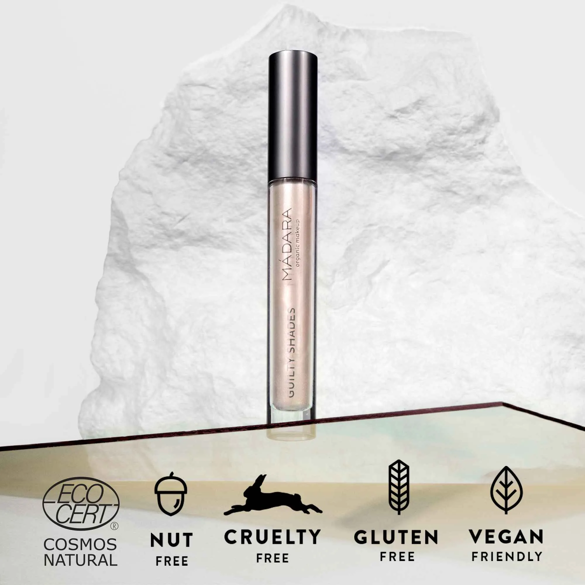 MÁDARA GUILTY SHADES Multifunkčné tekuté tiene Frost 1×4 ml, prírodné tekuté tiene