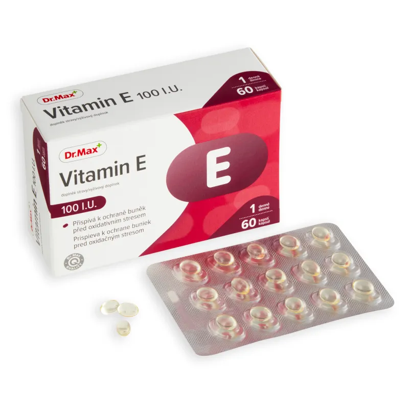 Dr. Max Vitamin E 100 I.U. 1×60 cps, výživový doplnok