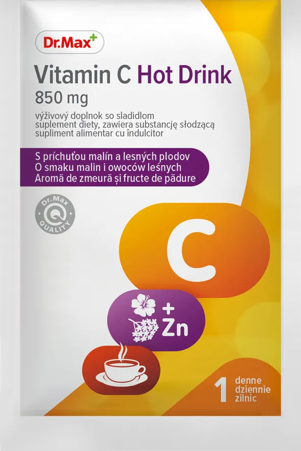 Dr. Max Vitamin C Hot Drink 10 vreciek, teplý nápoj s vitamínom C
