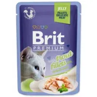 Brit Kapsička Prem Cat Delic Fillets In Jelly With Trout