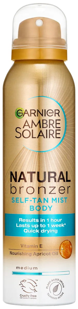 Garnier Ambre Solaire Natural Bronzer samoopaľovacia telová hmla 1×150 ml, samoopaľovacia telová hmla