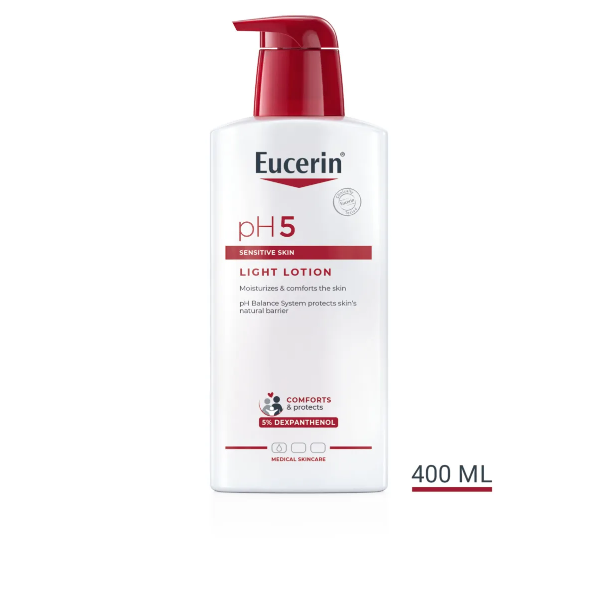 Eucerin pH5 Telové mlieko - ľahká textúra 1×400 ml, pre citlivú pokožku