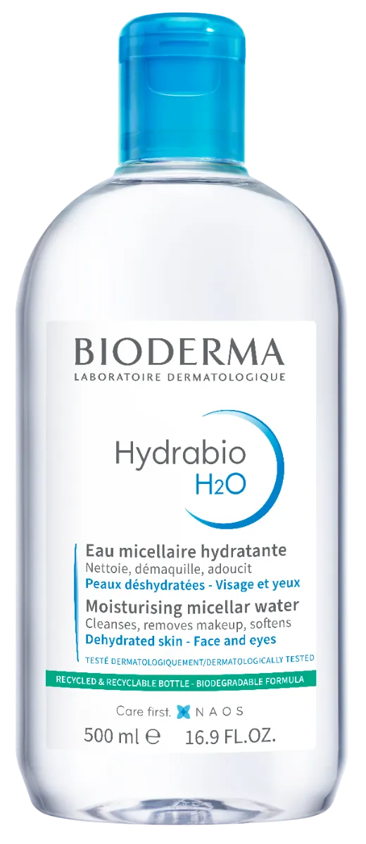 BIODERMA Hydrabio H2O micelárna voda na dehydratovanú pleť 1×500 ml, hydratačná micelárna voda