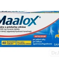 Maalox bez cukru s príchuťou citróna