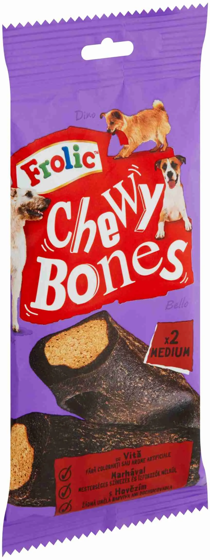 Frolic Chewy Bones Žuv. Kosti Hovädzie 170g 1×1000g