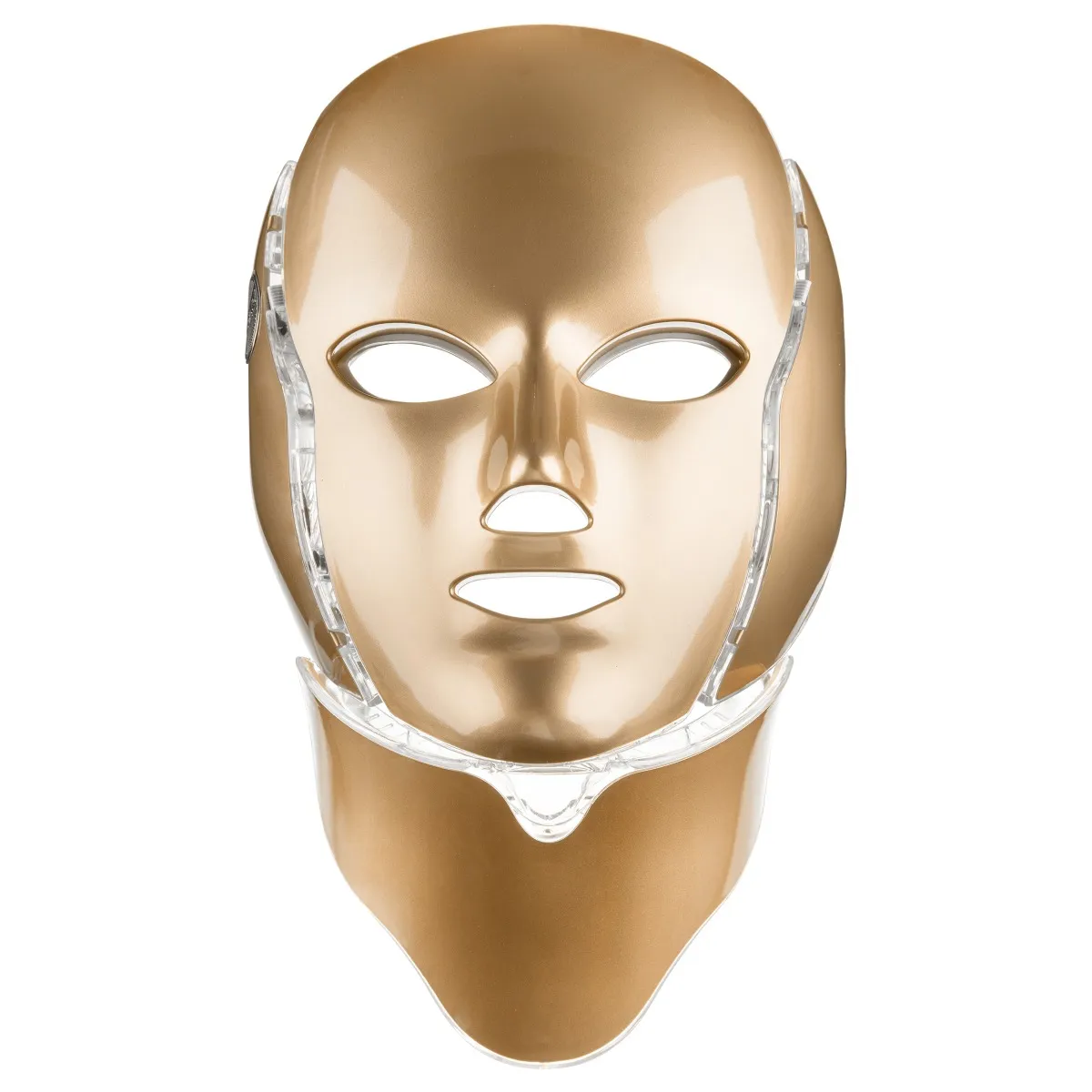 Palsar7 Ošetrujúca LED maska ​​na tvár a krk (zlatá) 1×1 ks, ošetrujúca LED maska ​​na tvár a krk