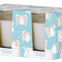 Emocio Sklo 52×65 mm 2 ks v krabičke Angel´s Wings - Cookie and Cream, vonná sviečka