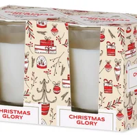 Emocio Sklo 52×65 mm 2 ks v krabičke Christmas Glory - Cookie and Cream, vonná sviečka