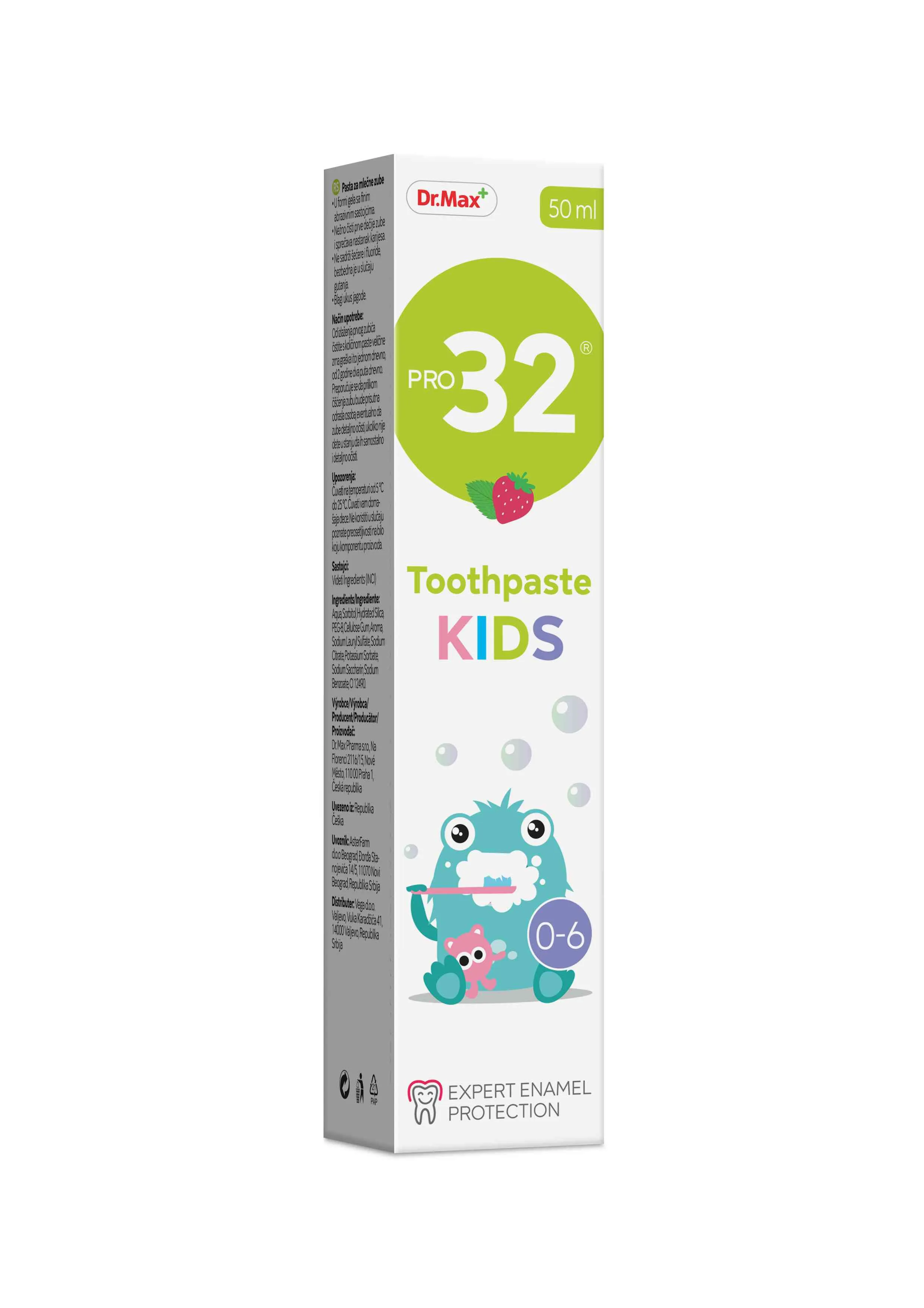 Dr. Max PRO32 TOOTHPASTE KIDS 0-6 1×50 ml, zubná pasta pre deti