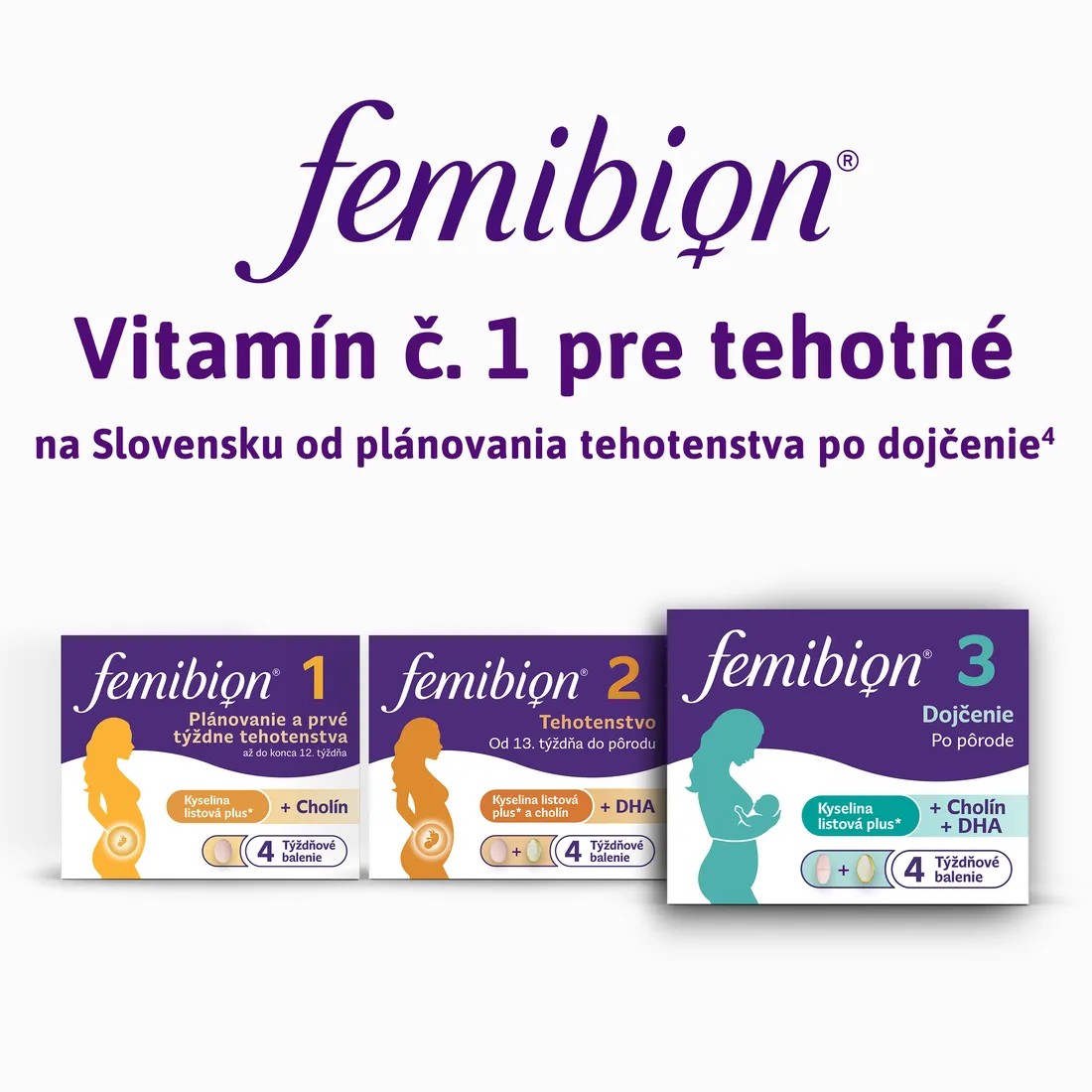 Femibion® 3 Dojčenie, 56 tbl + 56 cps 1×56 tbl + 56 cps, výživový doplnok