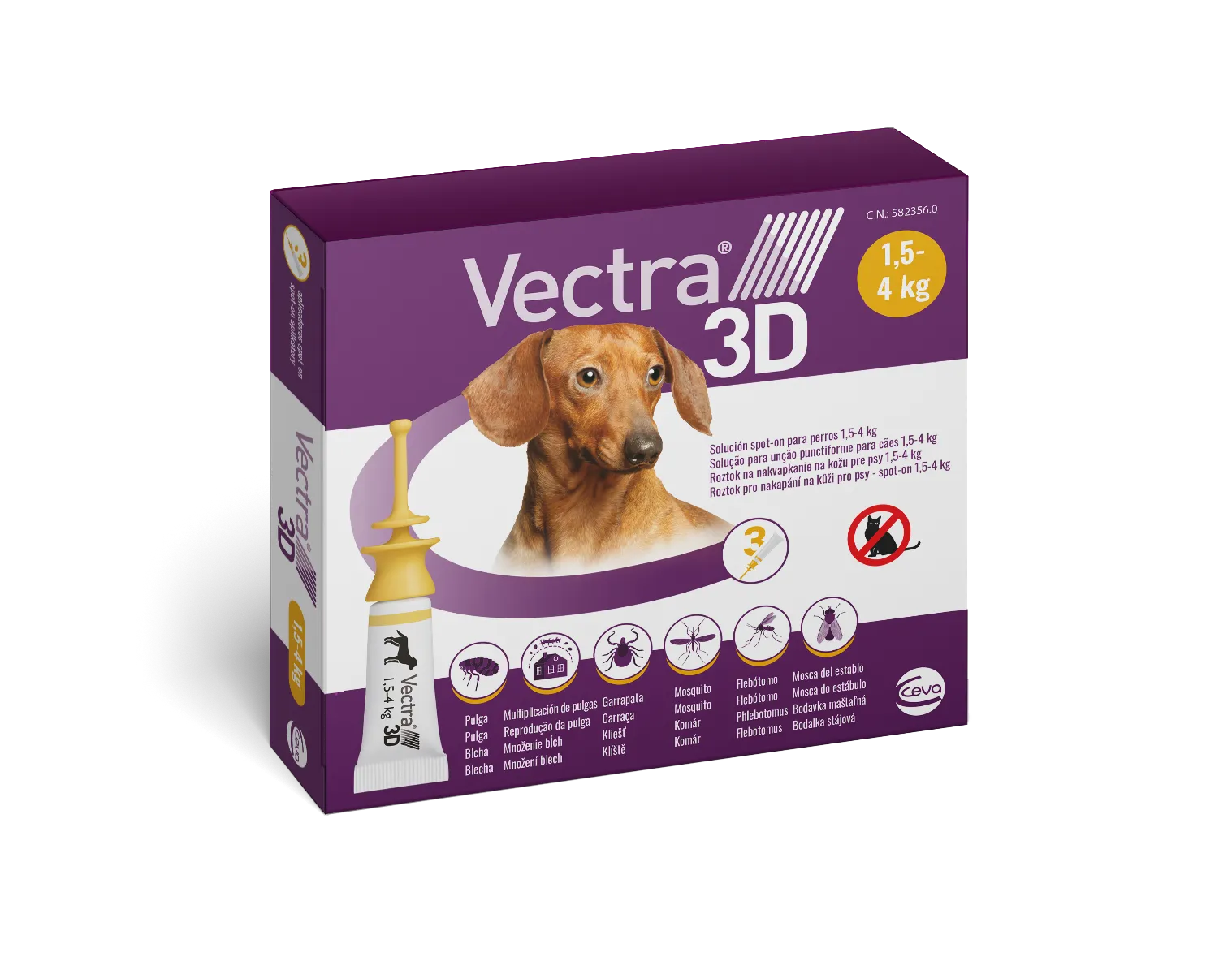 Vectra 3D spot-on pre psy XS (1,5–4 kg)