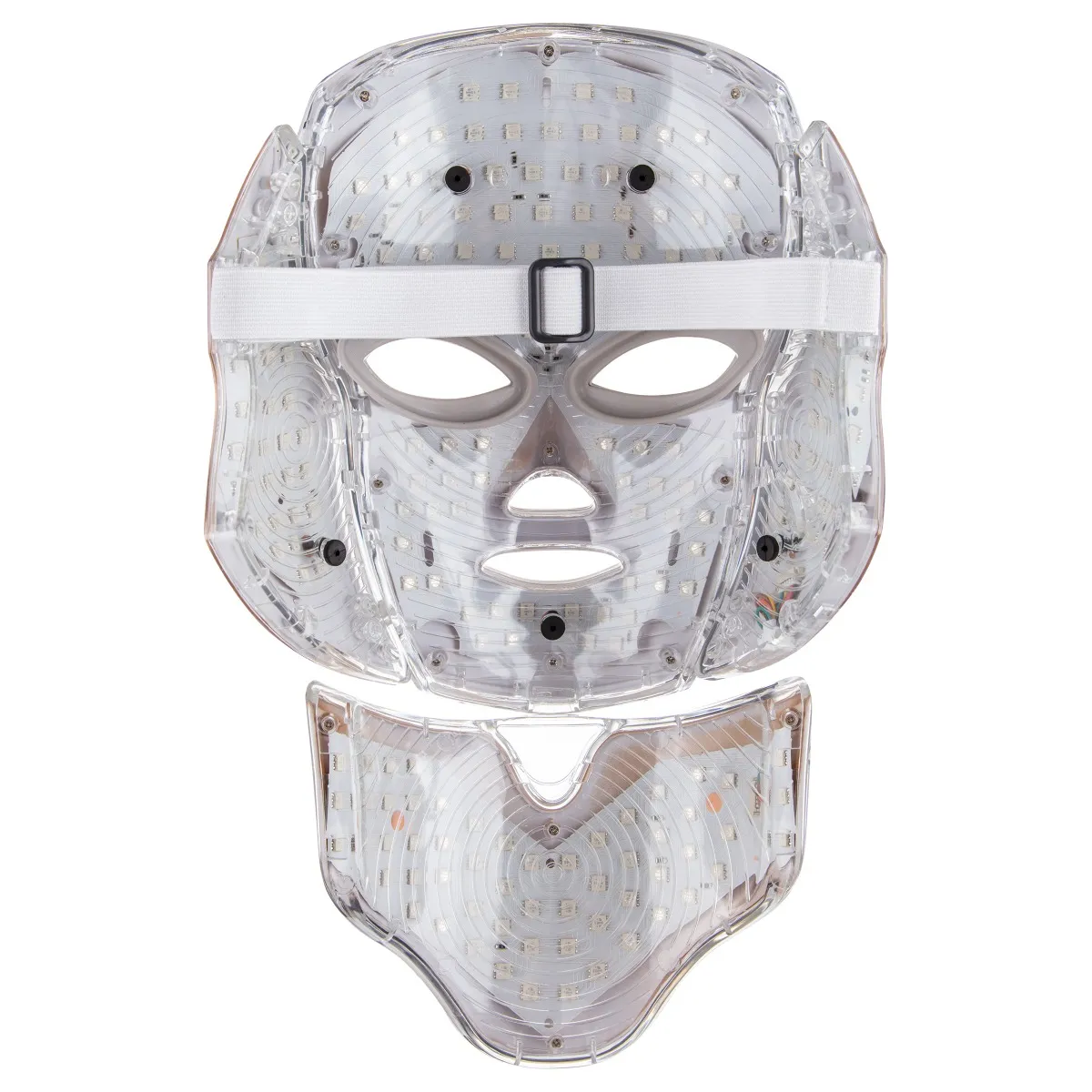 Palsar7 Ošetrujúca LED maska ​​na tvár a krk (zlatá) 1×1 ks, ošetrujúca LED maska ​​na tvár a krk
