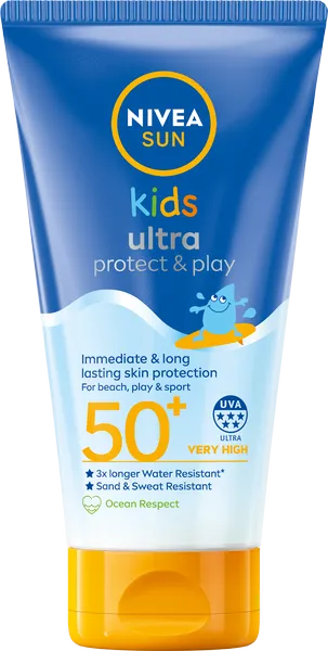 Nivea Sun Detské mlieko Protect&Play OF 50+ 1×150 ml, detské mlieko na opaľovanie