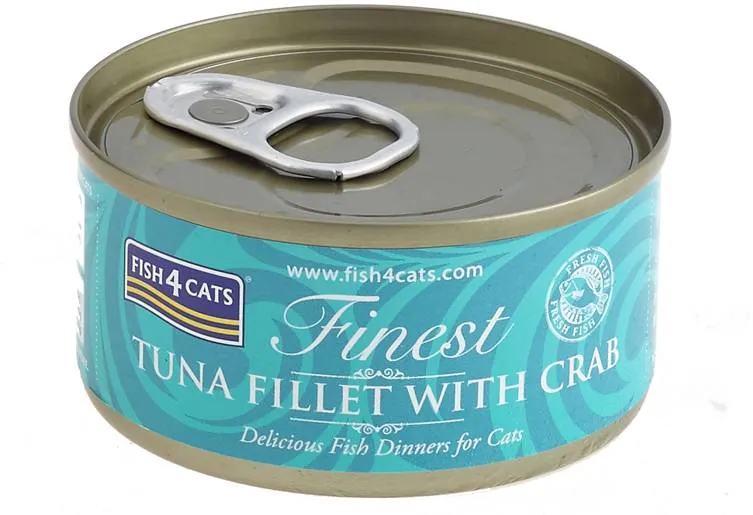 FISH4CATS Konzerva pre mačky Finest tuniak s krabom 70g 1×70 g, konzerva pre mačky