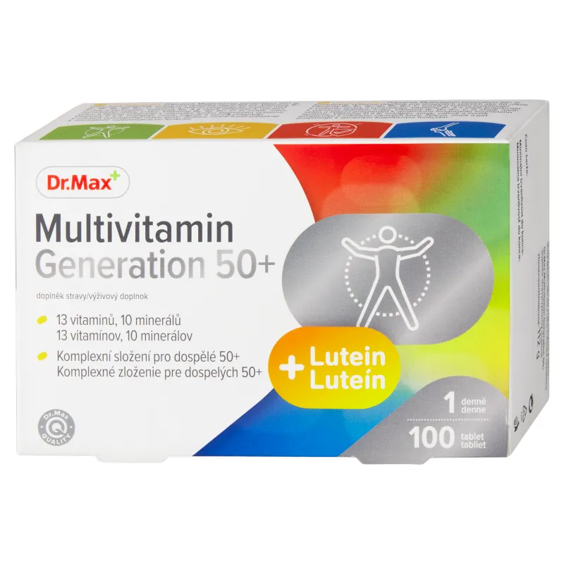 Dr. Max Multivitamin Generation 50+ 1×100 tbl, multivitamín