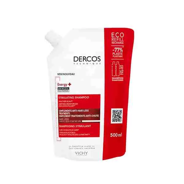 VICHY DERCOS ENERGY+ šampón - náplň 1×500, ml, šampón