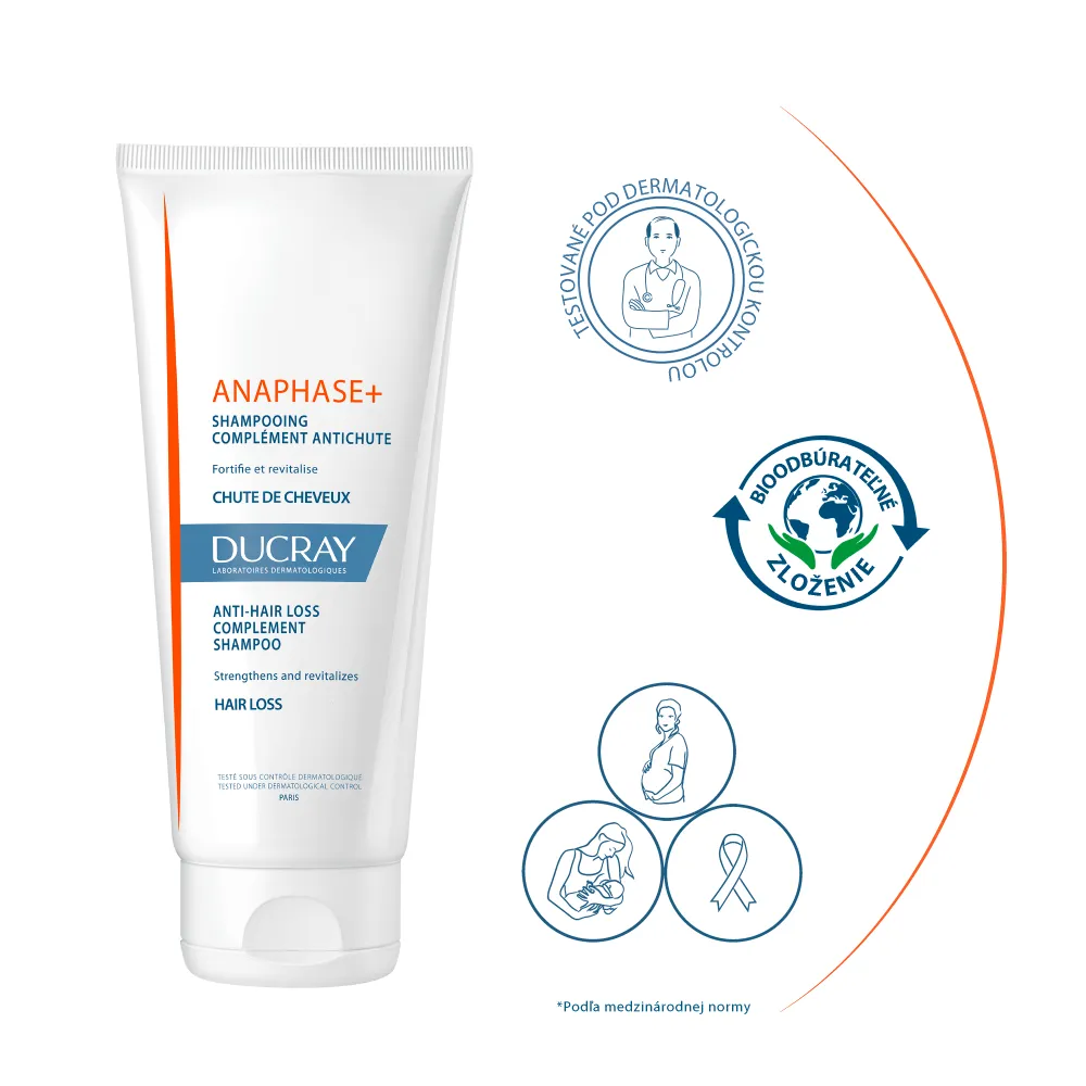 DUCRAY Anaphase + Doplnkový šampón na vypadávanie vlasov 1×200 ml, šampón proti vypadávaniu vlasov