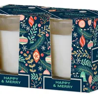 Emocio Sklo 52×65 mm 2 ks v krabičke Happy & Merry - Forest Breeze, vonná sviečka