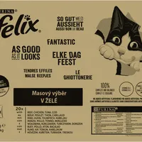FELIX Fantastic Multipack 1(80x85g) hovädzie/ kura/ tuniak/ treska v želé