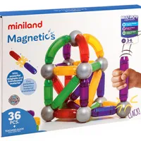 Miniland Magnetics, Magnetická stavebnica, sada s 36 časťami, 3-6 rokov,