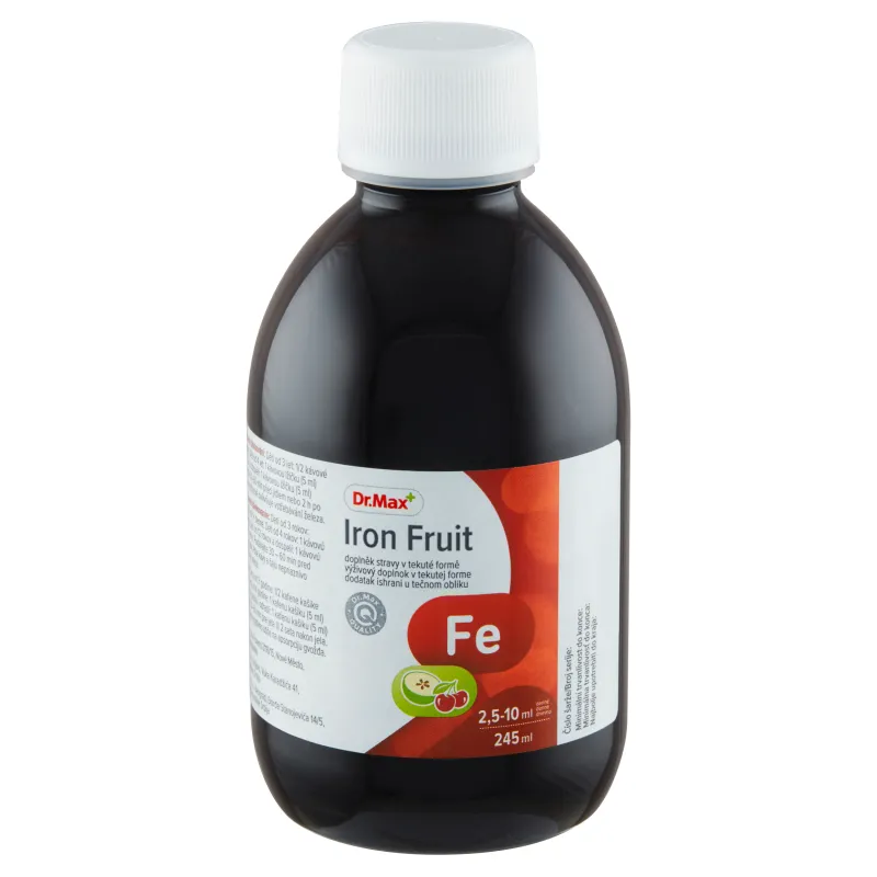 Dr. Max Iron Fruit 1×245 ml, sirup s obsahom železa