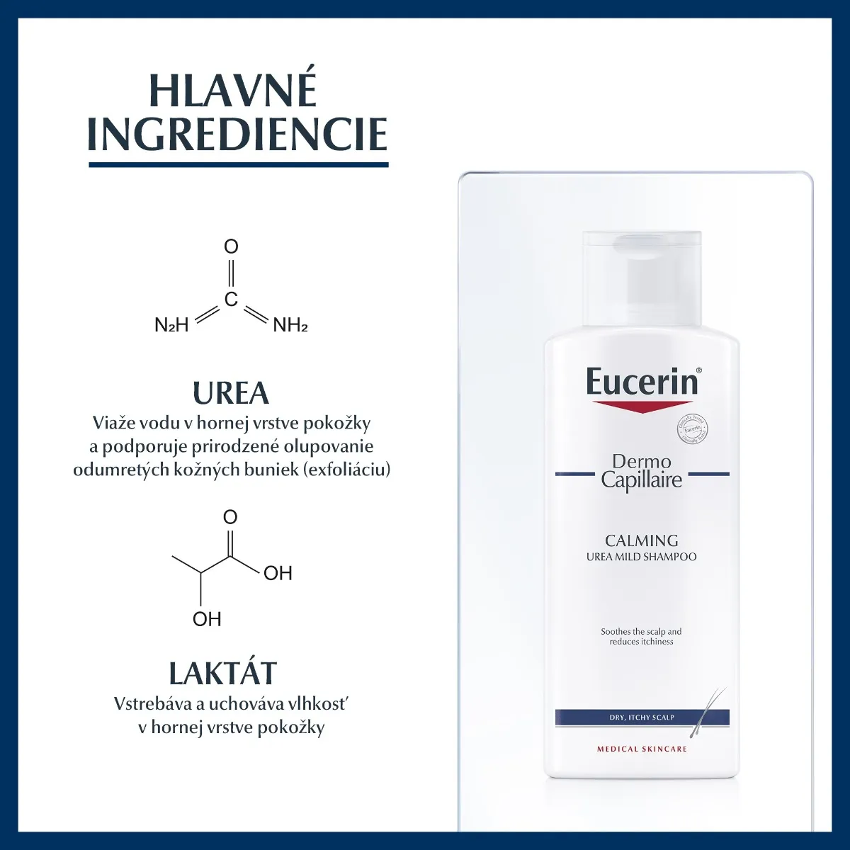 Eucerin DermoCapillaire 5% Urea šampón 1×250 ml, pre suchú pokožku