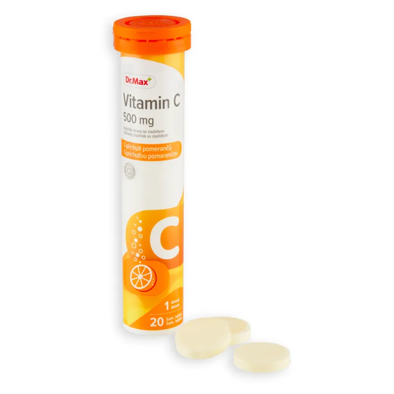 Dr. Max Vitamin C 500 mg 1×20 tbl, šumivé tablety
