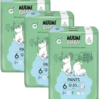 Muumi Baby Pants 6 Junior 12-20 kg, mesačné balenie nohavičkových eko plienok