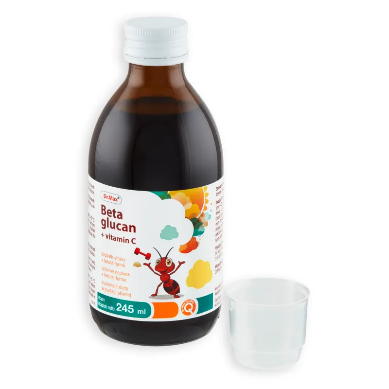 Dr. Max Betaglucan + vitamin C 1×245 ml, s pomarančovou príchuťou