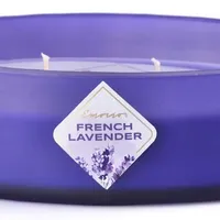 Emocio Sklo farebné 144×102×50 mm ovál 2 knôty French Lavender vonná sviečka