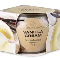 Emocio Sklo Dekor 70×62 mm Vanilla Cream, vonná sviečka