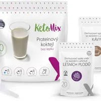 Proteínový kokteil KetoMix 1200 g (40 porcií) (káva 20p, lesní plody 20p)