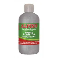 ALPINO Fľaša akrylové farby do školy - Strieborná