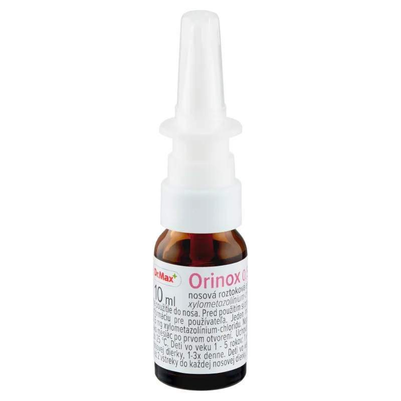 Orinox 0,5 mg/ml 1×10 ml, nosový roztok