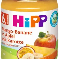 HIPP BIO Jablko s banánom, mangom a mrkvou od 6. mesiaca, 190 g
