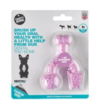 TASTY BONE Dental trio kostička nylonová pre extra malých psov - Raspberry mint