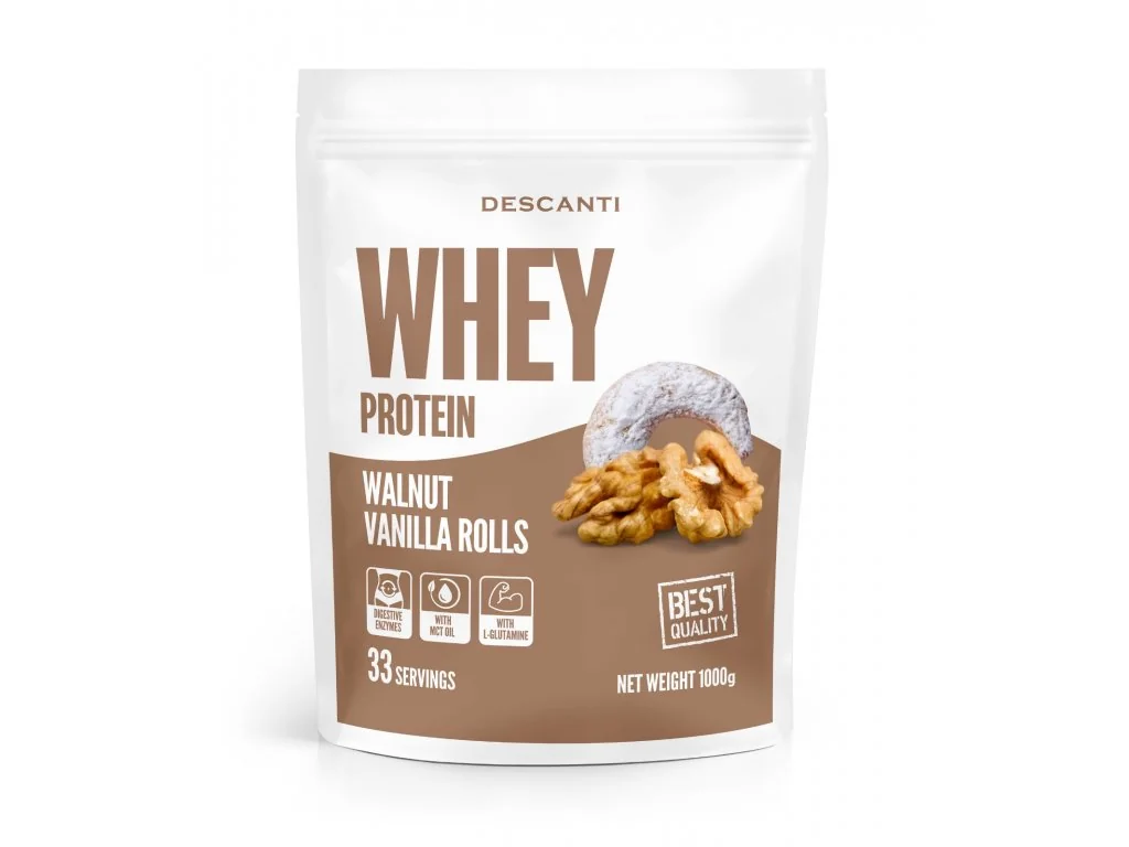 DESCANTI Whey Protein Walnut Vanilla Rolls