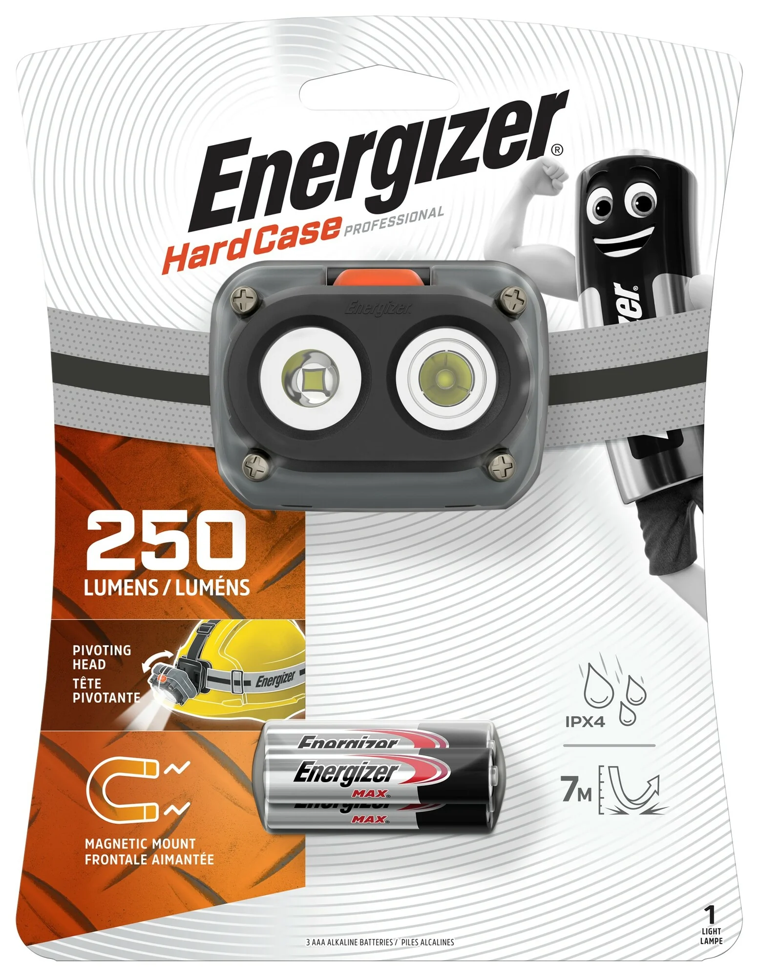 Energizer magnetická čelovka Hard Case Pro Magnet Headlight 3 x AAA